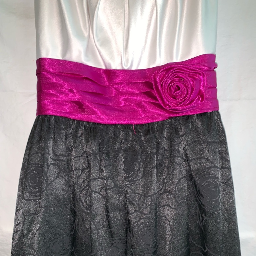 Satin Floral Midi Dress